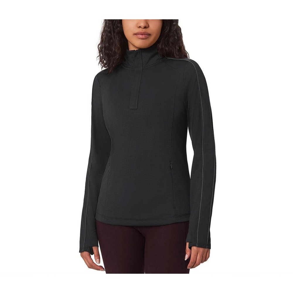 Mondetta Ladies' Quarter-Zip Pullover, Black, Size: Small, New